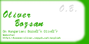 oliver bozsan business card